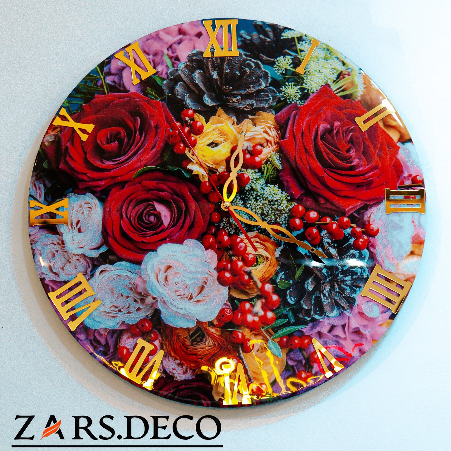ساعة الورود horloge des fleurs 50/50cm